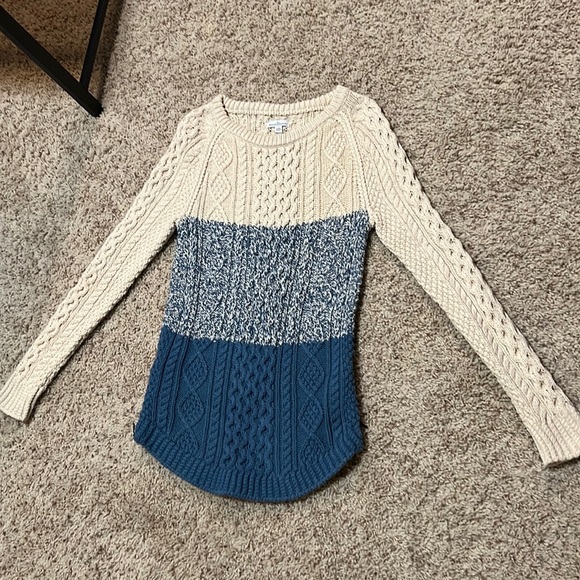 BNWOT LLBean Signature beautiful colorblock tunic sweater - women’s XXS! - Picture 2 of 6